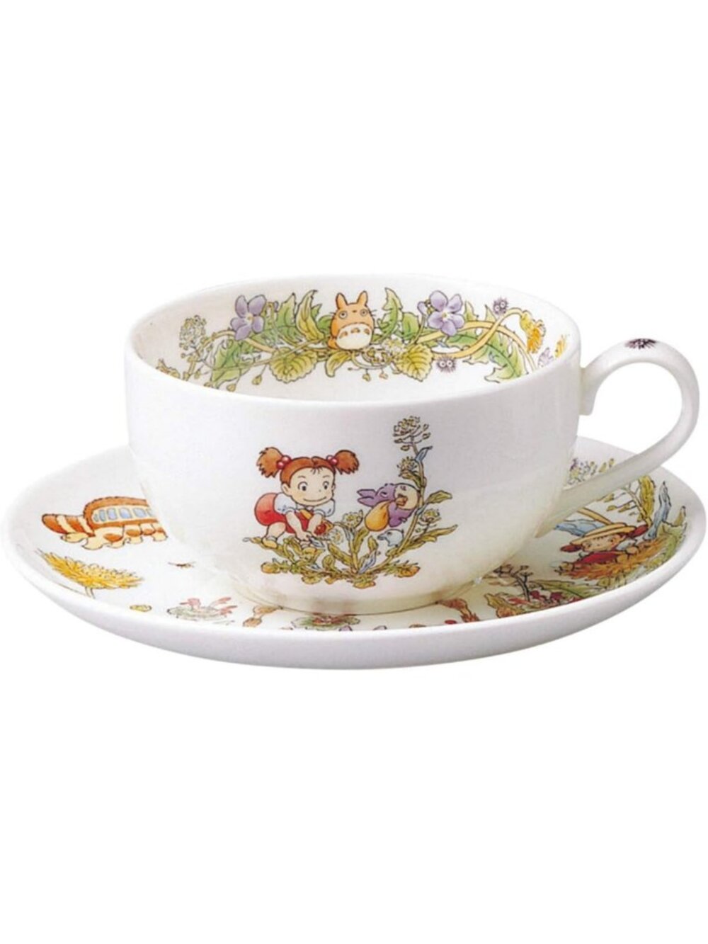 Charming Milk Tea Cup & Saucer Set, 11.8 oz, My Neighbor Totoro, Bone China